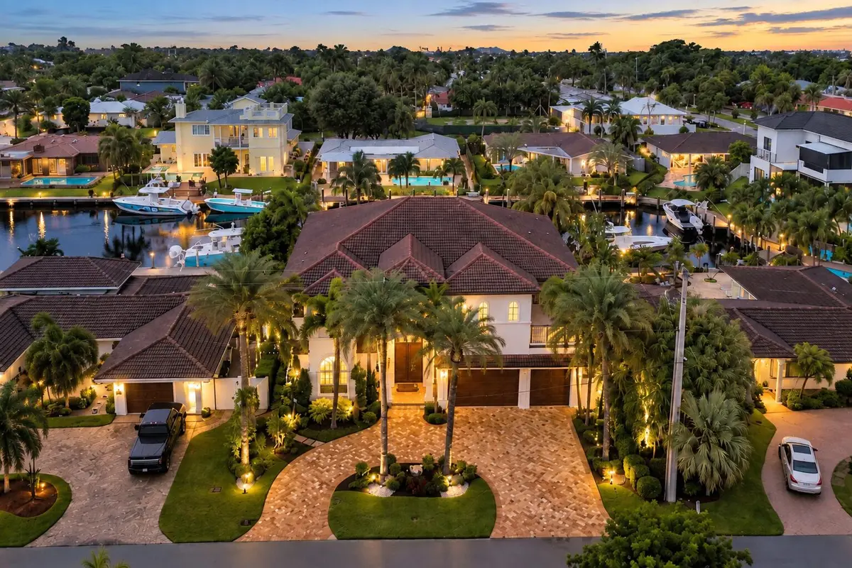 Twilight Waterfront Mediterranean Estate at 3489 NE 30TH Avenue, Lighthouse Point