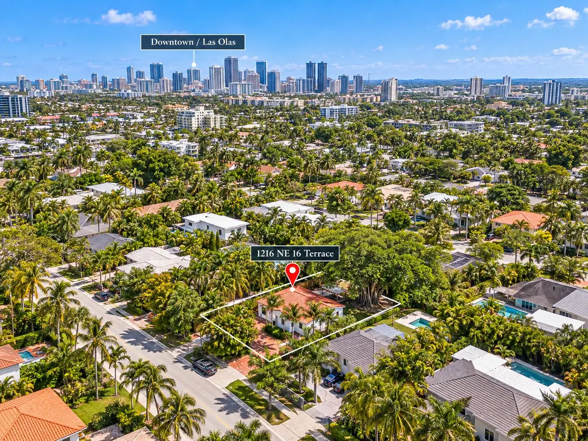 aerial at 1216 NE 16th Terrace, Fort Lauderdale