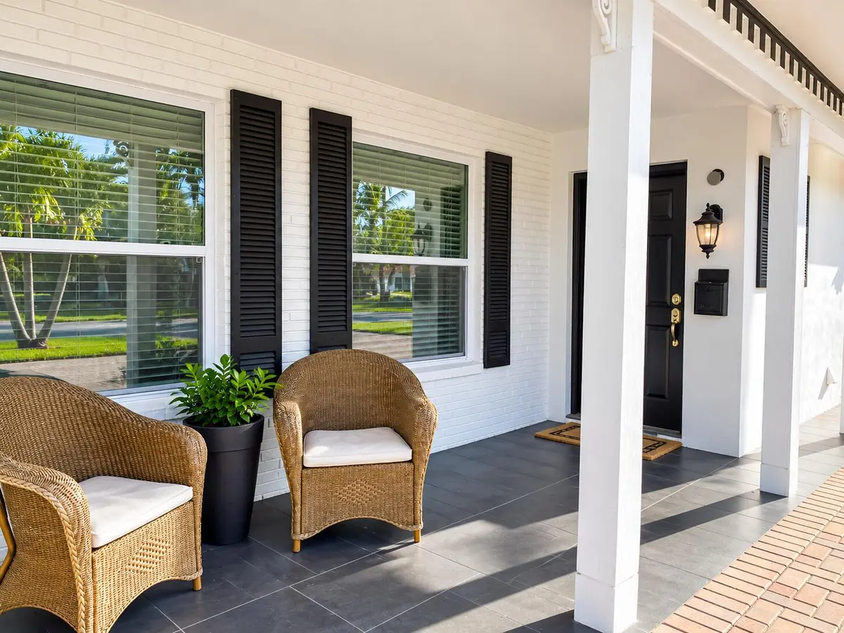 Bright Modern Coastal Front Porch at 266 SW 12TH Street, Boca Raton