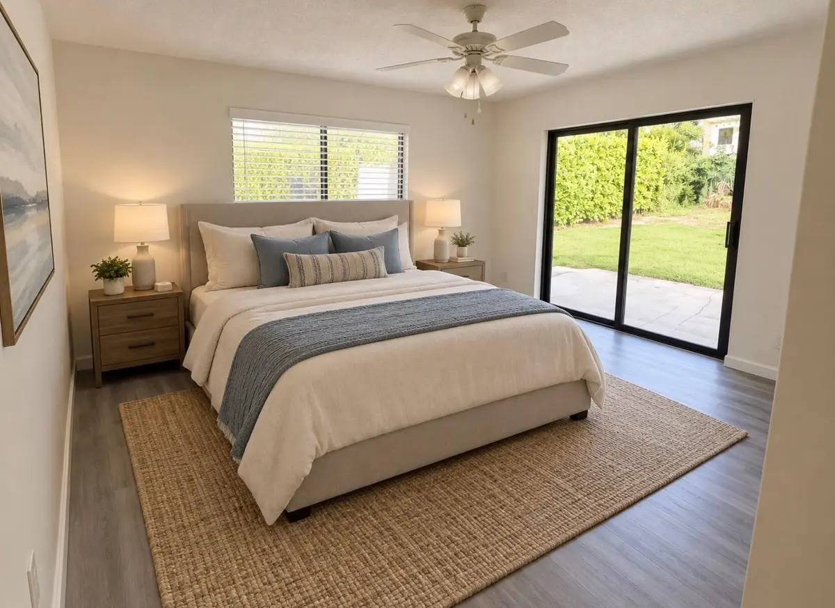 Primary bedroom virtually staged at 2222 NW 3rd Avenue, Boca Raton