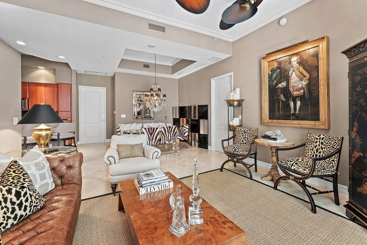 Living room at 801 S OLIVE Avenue 1616, West Palm Beach