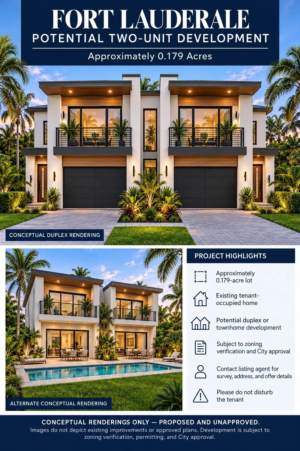 Fort Lauderdale conceptual duplex market at , Fort Lauderdale