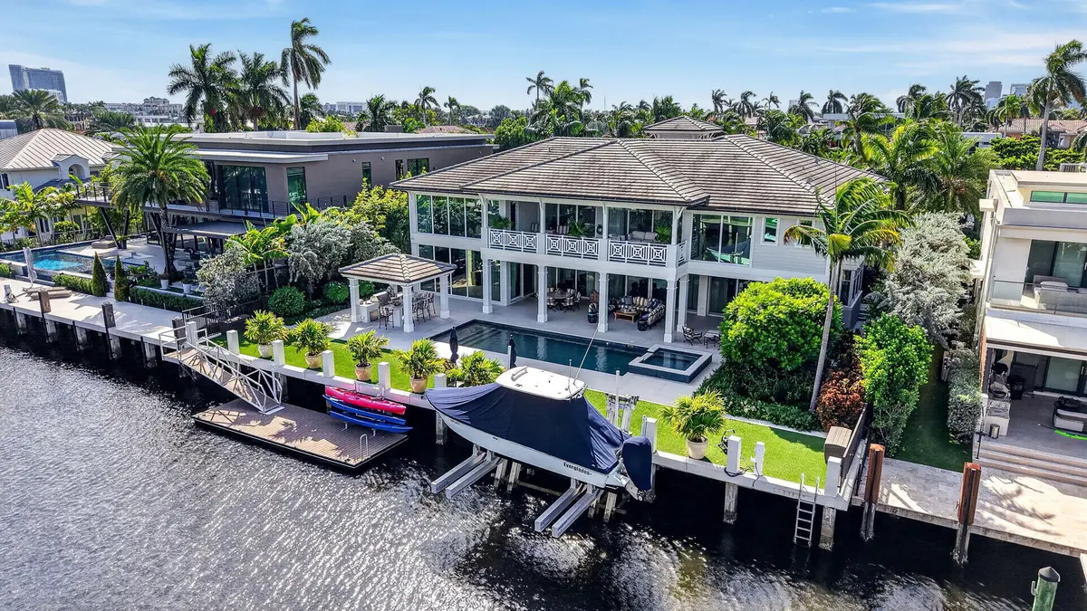 159_Waterfront Property Aerial - View 4 at 650 ISLE OF PALMS Drive, Fort Lauderdale