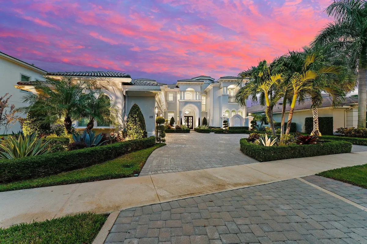 Exterior Dusk at 119 Elena Court, Jupiter