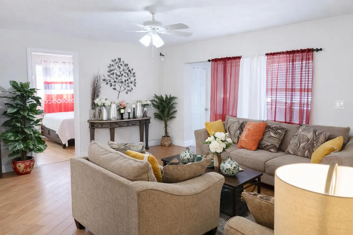 Bright and cozy living room scene at 2330 NE 1ST Avenue, Pompano Beach