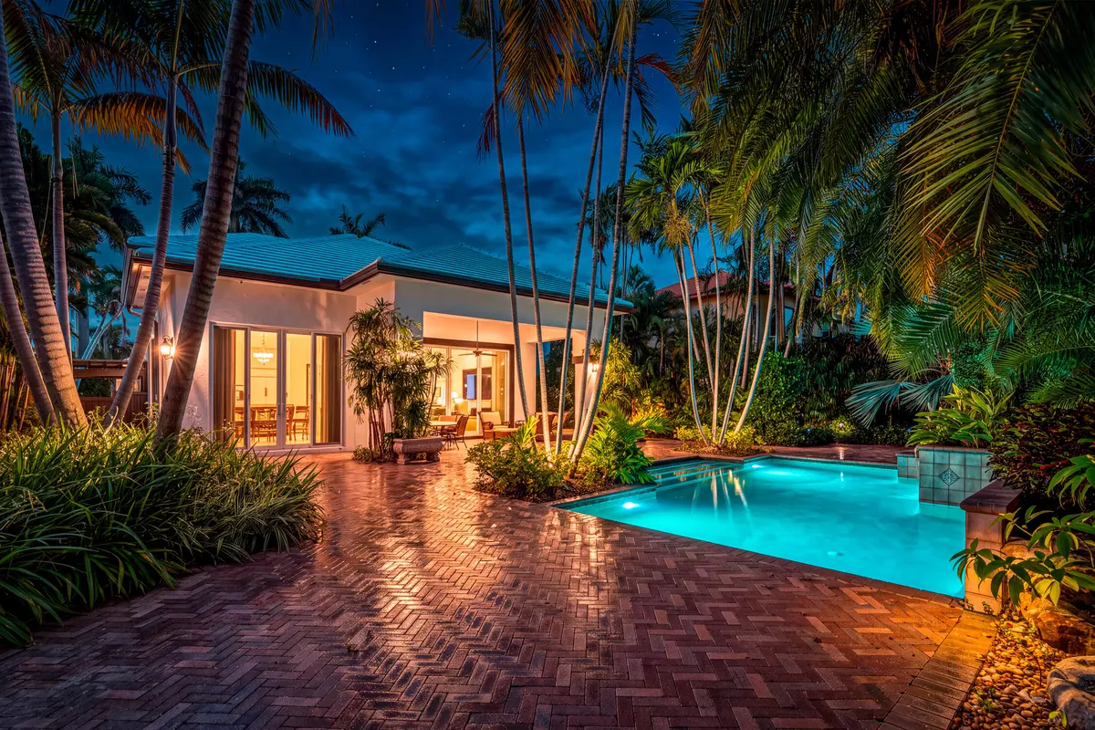 Sunset Backyard at 389 Oregon Lane, Boca Raton