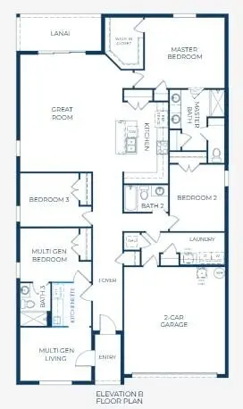 Sheffield B Floor Plan 3 beds plus in la at 769 TULIP Drive, Sebastian