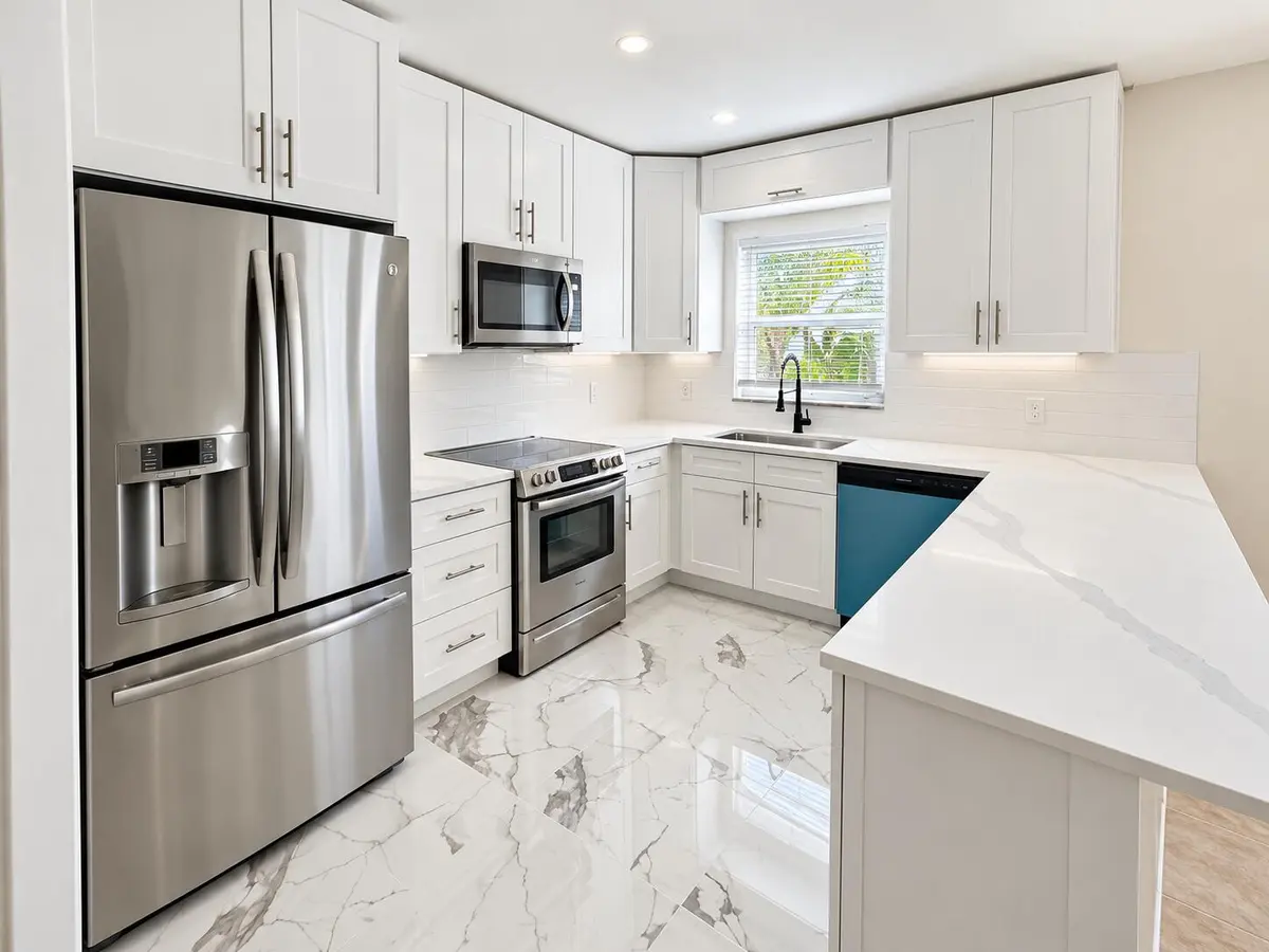 Bright Modern White Kitchen at , Boca Raton