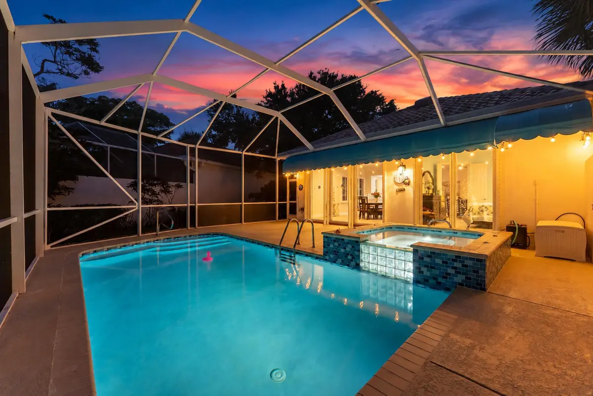 Twilight Pool + Spa at 2067 Valencia Drive, Delray Beach