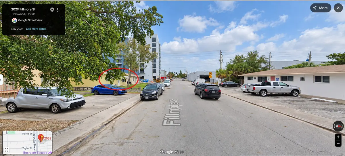 2032 Fillmore Street Google View Outside at 2032 FILLMORE Street, Hollywood
