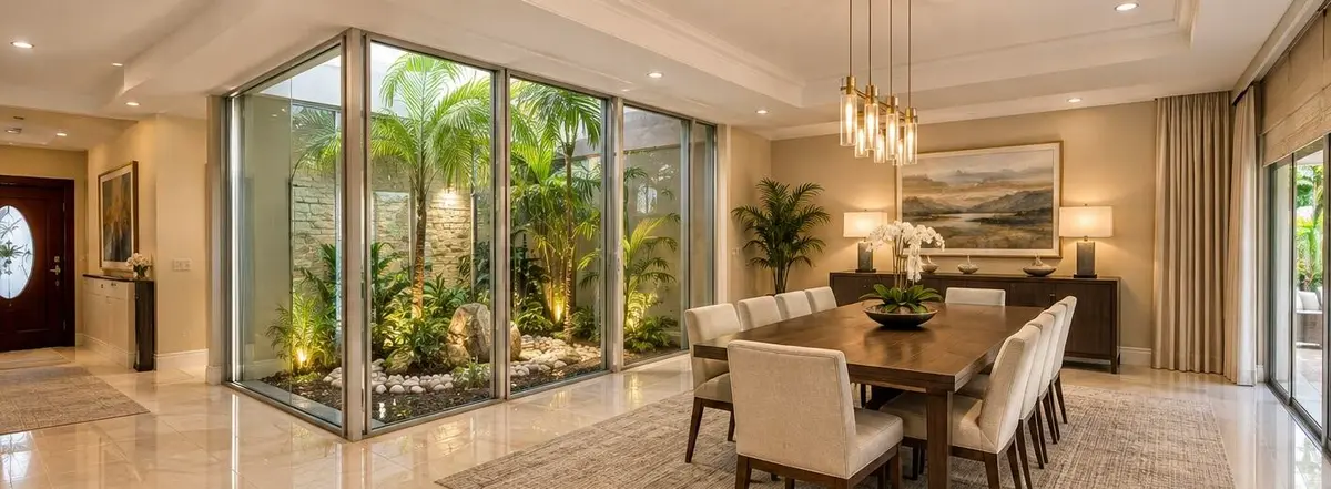 DINING ROOM WITH ATRIUM - REIMAGINED POS at 16670 WESTWOOD Lane, Weston