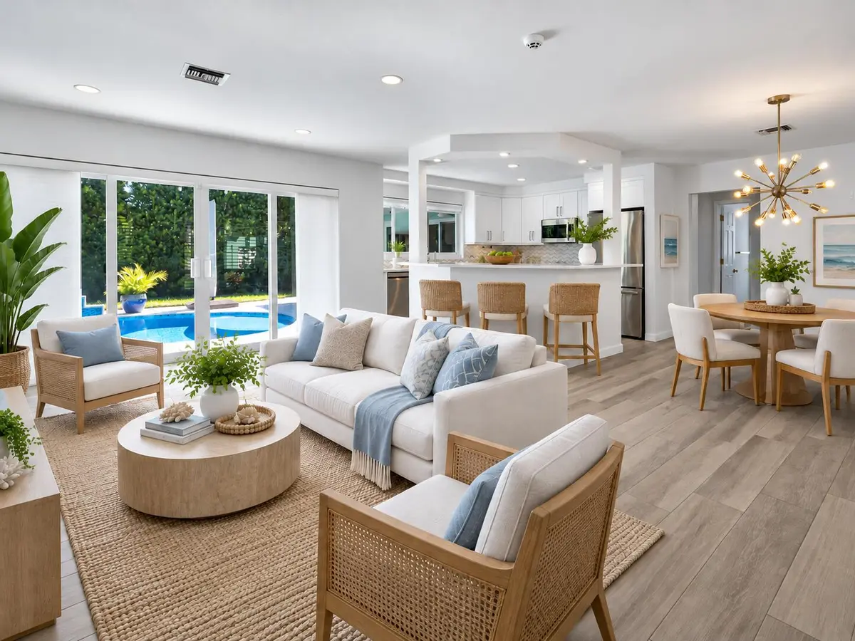 Living Staged at 5830 NE 21ST Avenue, Fort Lauderdale
