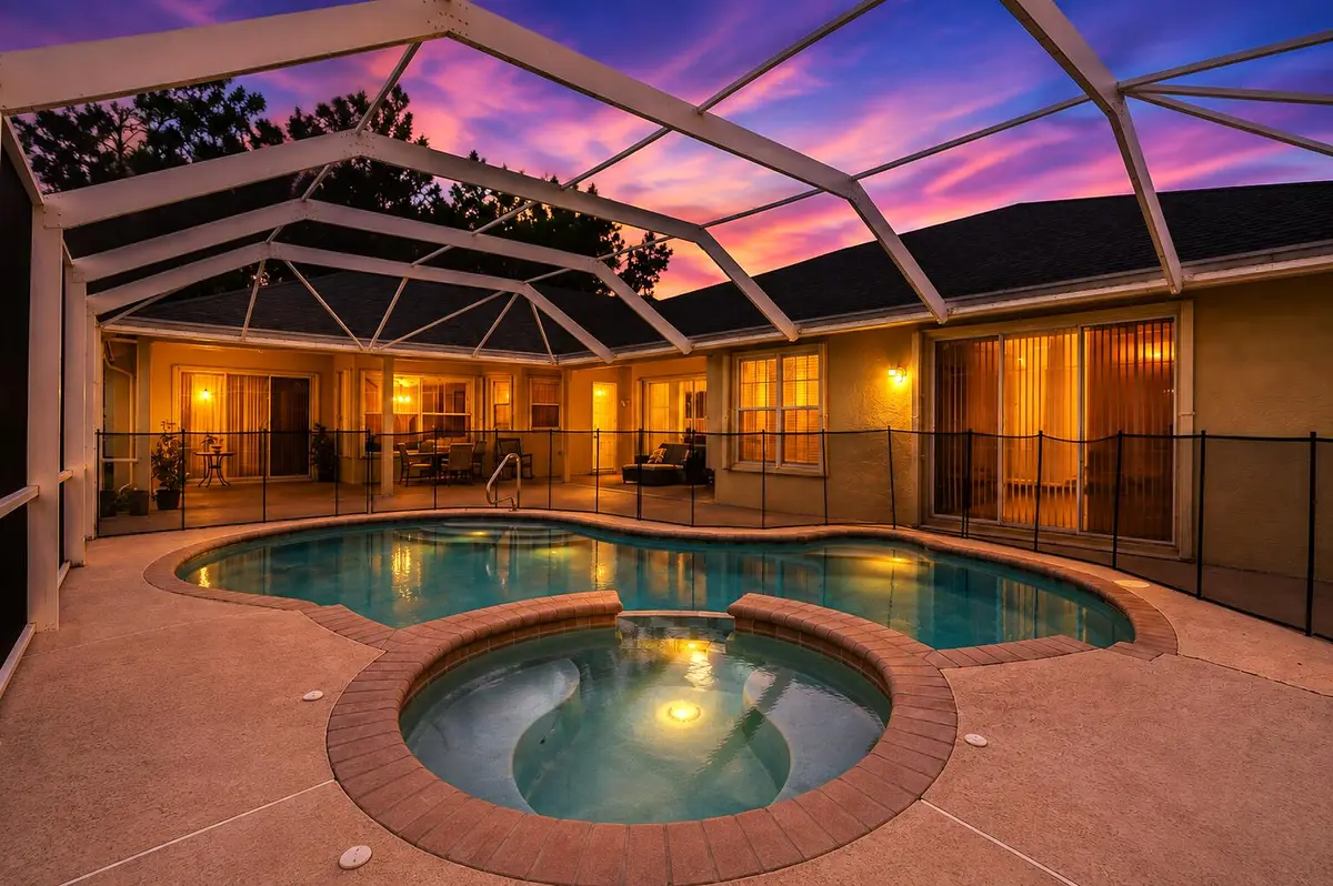 01-01-Twilight pool at 13882 43rd Road, Royal Palm Beach