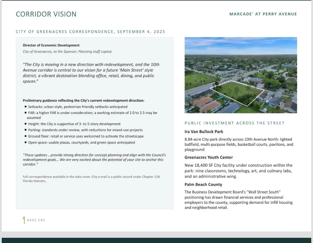 Corridor Vision from the city in Writing at 3130 PERRY Avenue, Greenacres
