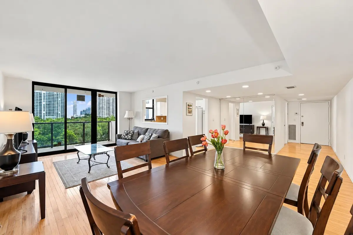 Living and dining space at 18181 NE 31ST Court 804, Aventura