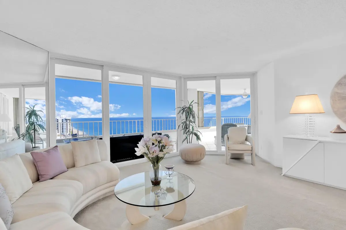 Living Room at 500 S Ocean Boulevard 2201, Boca Raton