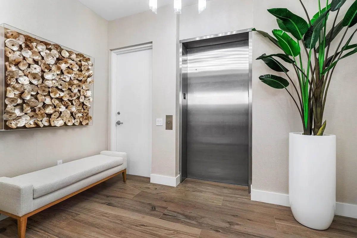 private-elevator-entrance at 178 Lake Drive 4201, Palm Beach Shores