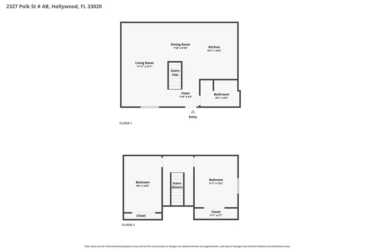 Unit B Combined at 2327 POLK Street A-B, Hollywood