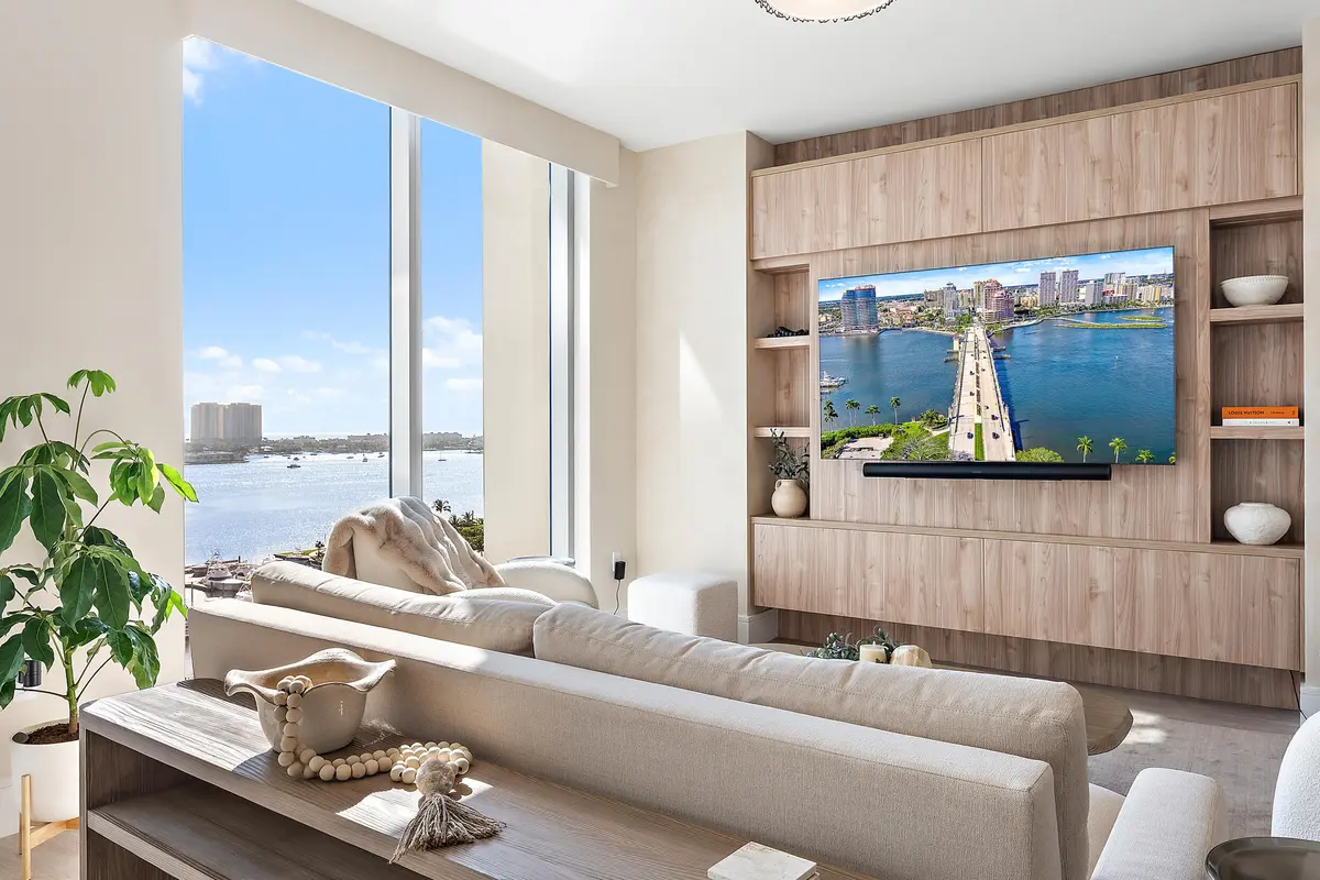 Living Room at 220 Lake Shore Drive 1402, Lake Park