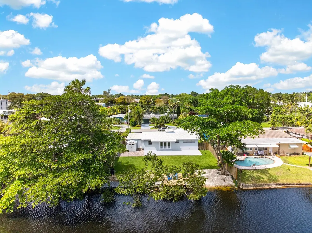Backyard Aerial View at 648 NW 30th Court, Wilton Manors