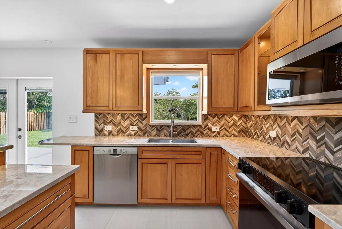 River view from kitchen at 648 NW 30th Court, Wilton Manors