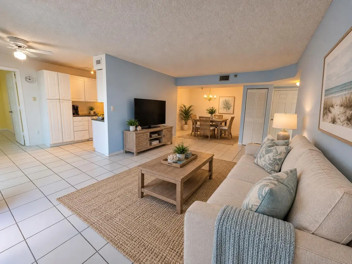 living room 2 at 1500 N Ocean Boulevard 203, Pompano Beach