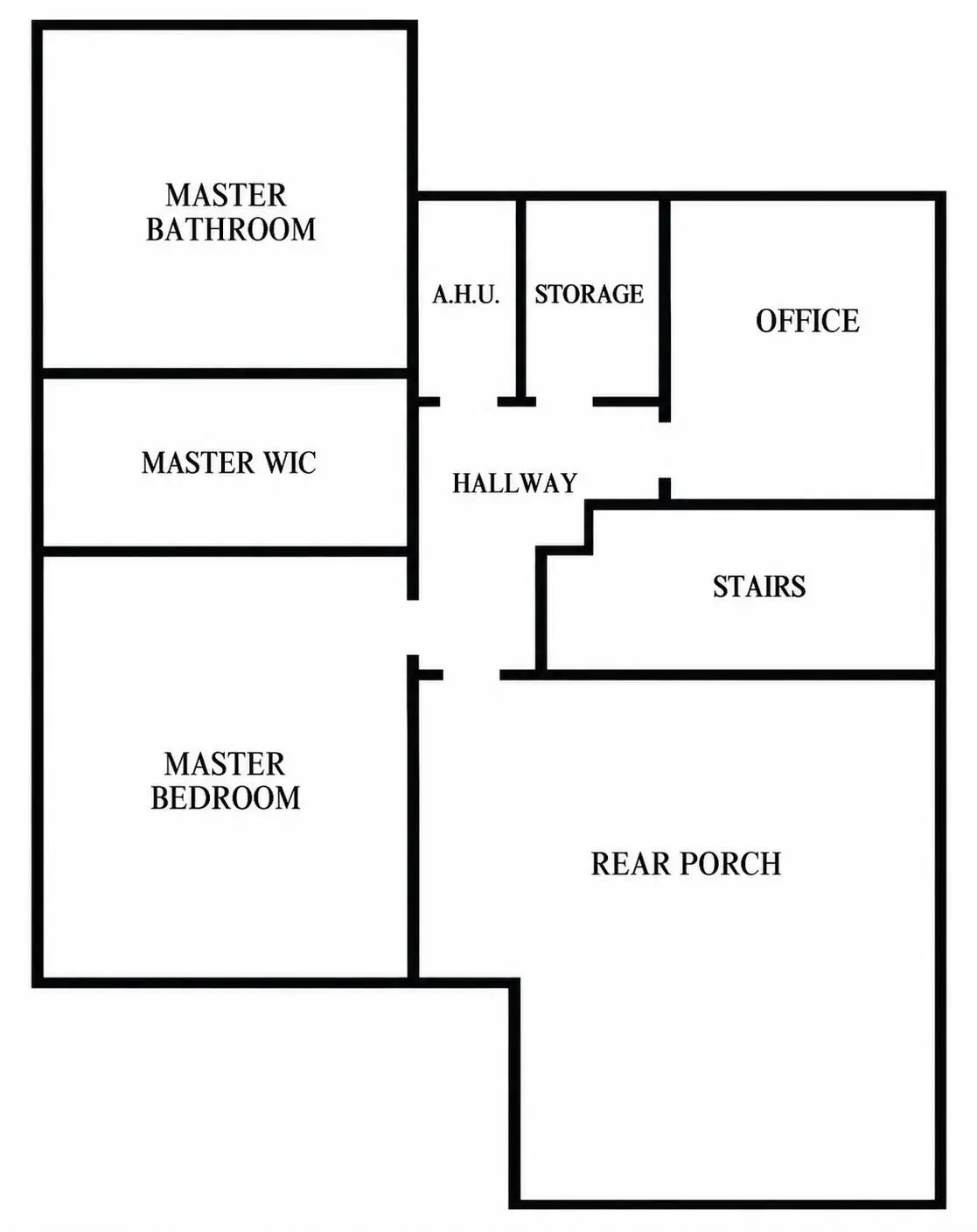 Second Level Floor Plan at 912 14th Street, West Palm Beach