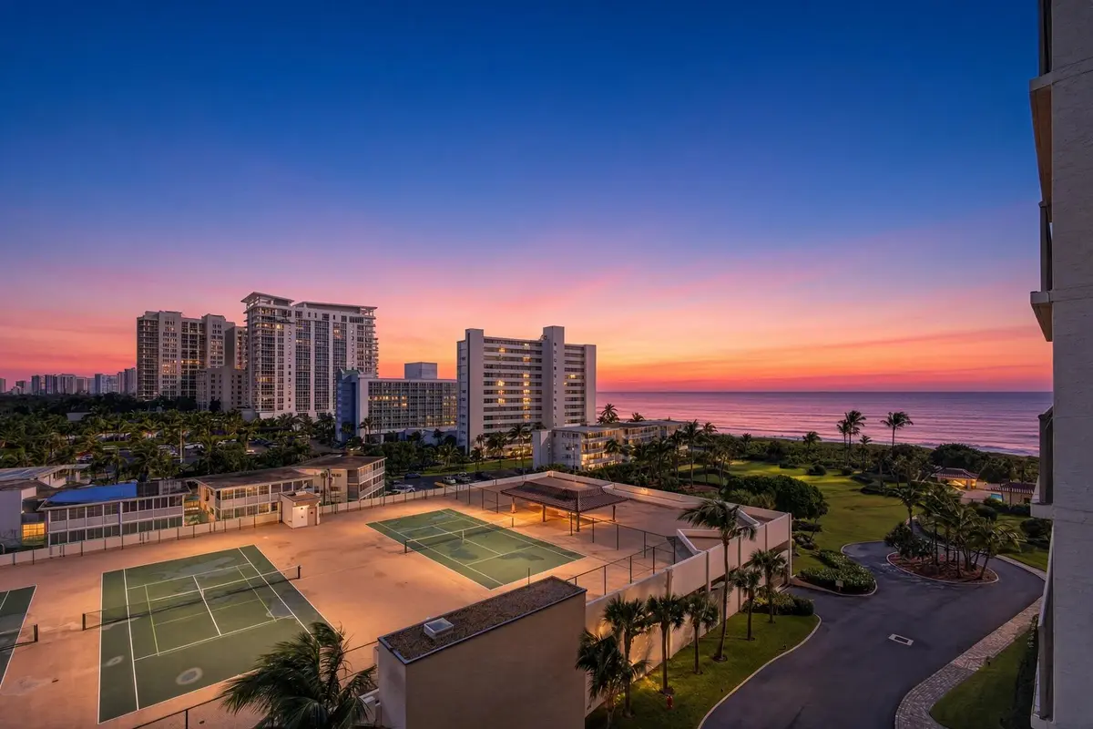 Balcony view at 3400 N OCEAN Drive 807, Singer Island