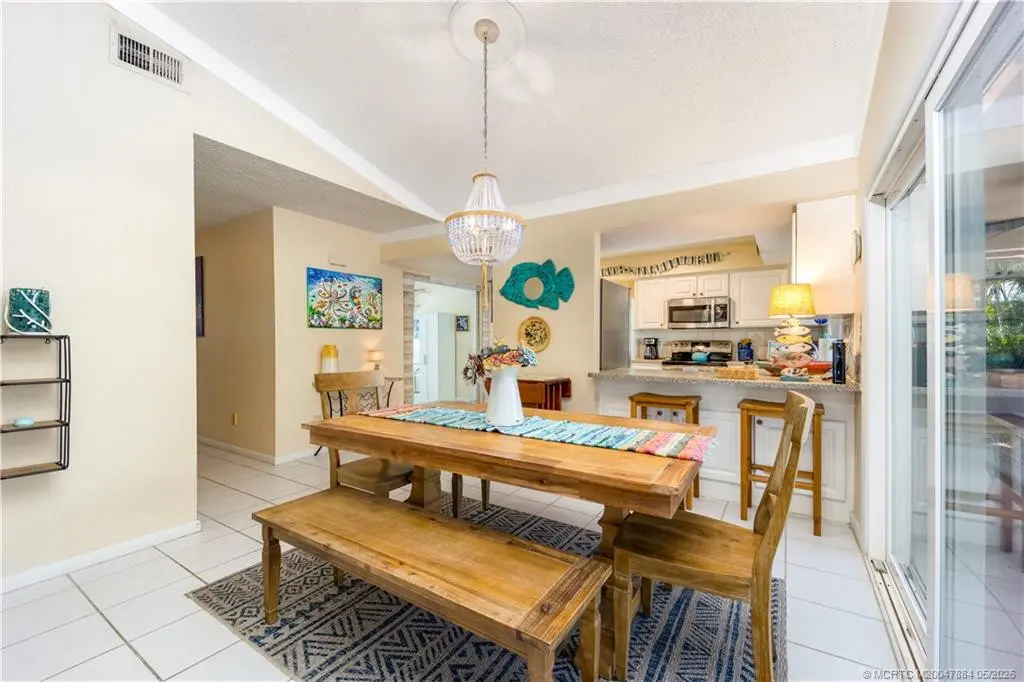 Dining Area off Open Kitchen at 4060 NE Breakwater Drive, Jensen Beach