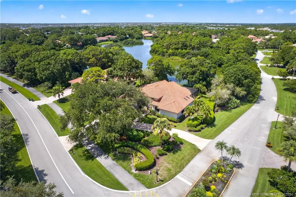Aerial of Home on Corner Lot at 12901 NW Harbour Ridge Boulevard, Palm City